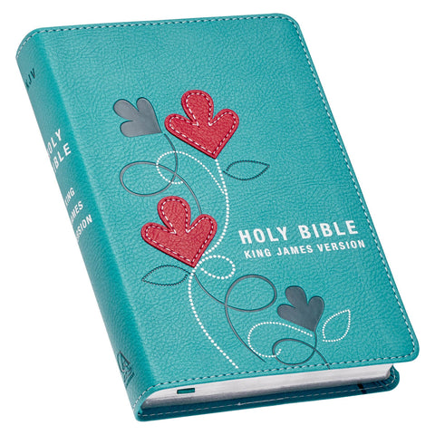 Turquoise Faux Leather Compact King James Version Bible