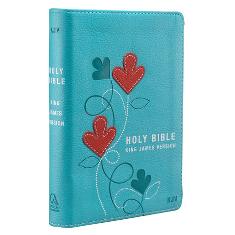 Turquoise Faux Leather Compact King James Version Bible