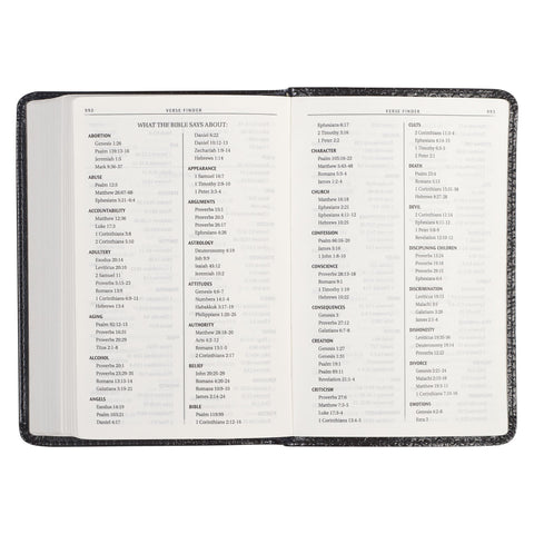 Black Faux Leather King James Version Pocket Bible