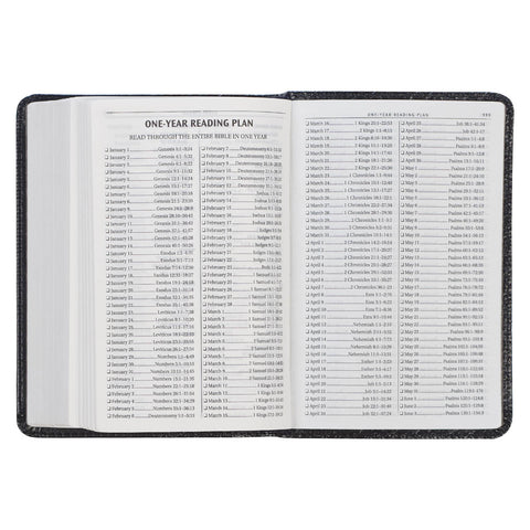Black Faux Leather King James Version Pocket Bible