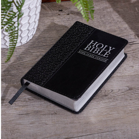 Black Faux Leather King James Version Pocket Bible
