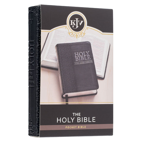 Black Faux Leather King James Version Pocket Bible