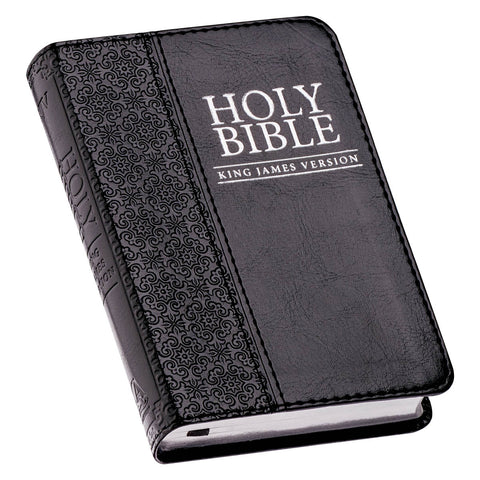 Black Faux Leather King James Version Pocket Bible