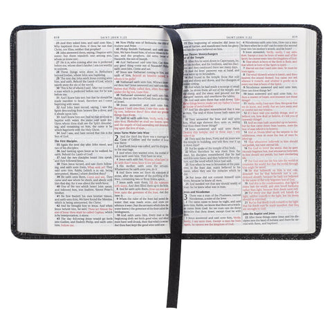 Black Faux Leather King James Version Pocket Bible