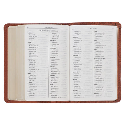 Toffee Brown Faux Leather King James Version Pocket Bible