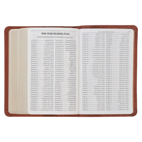 Toffee Brown Faux Leather King James Version Pocket Bible