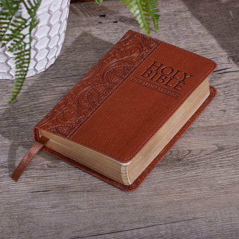 Toffee Brown Faux Leather King James Version Pocket Bible