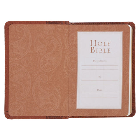 Toffee Brown Faux Leather King James Version Pocket Bible