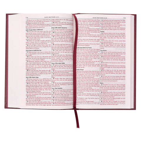 Burgundy Hardcover King James Version Pew Bible
