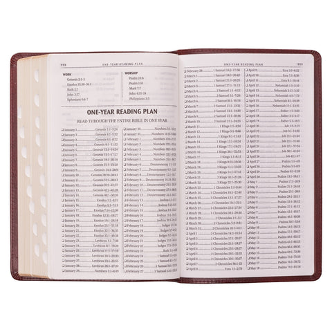 Saddle Tan Faux Leather Deluxe King James Version Gift Bible with Thumb Index