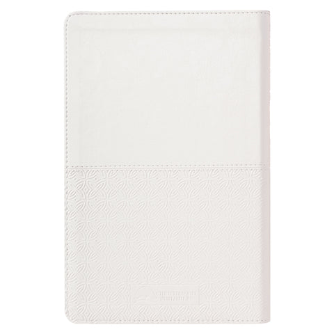 White Faux Leather King James Version Deluxe Gift Bible with Thumb Index