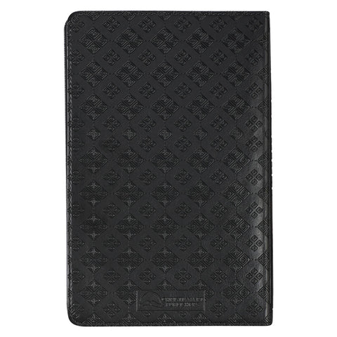 Black Faux Leather King James Version Deluxe Gift Bible with Thumb Index