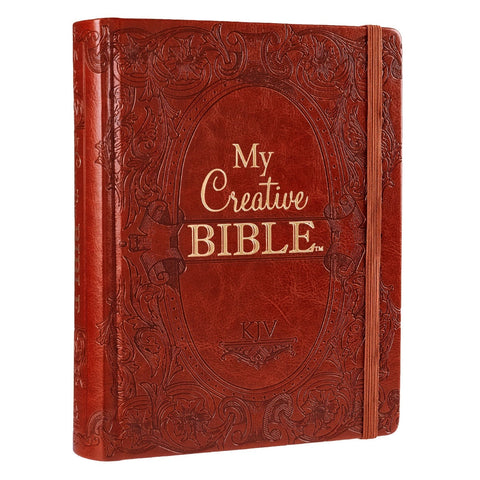 Saddle Tan Faux Leather Hardcover KJV My Creative Bible