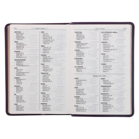 Purple Faux Leather Large Print Compact King James Version Bible