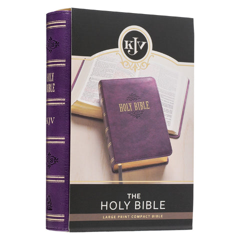 Purple Faux Leather Large Print Compact King James Version Bible
