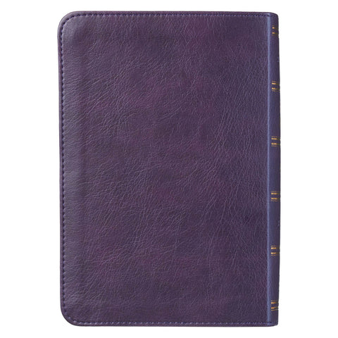 Purple Faux Leather Large Print Compact King James Version Bible