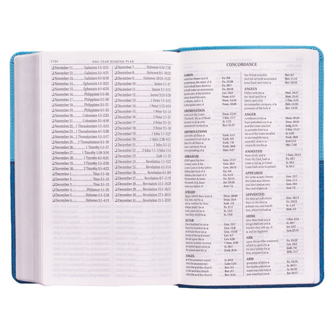 Blue Two-tone Faux Leather Giant Print  Standard-size King James Version Bible