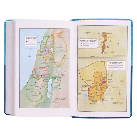 Blue Two-tone Faux Leather Giant Print  Standard-size King James Version Bible