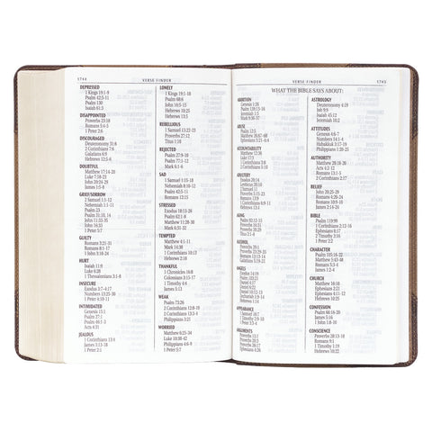 Brown and Tan Faux Leather Standard-size Giant Print King James Version Bible