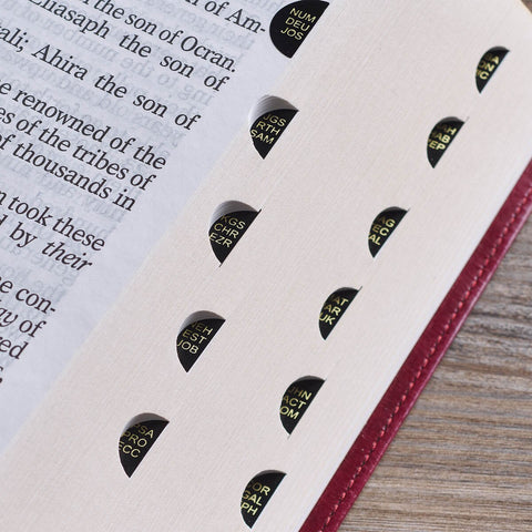 Burgundy Faux Leather Super Giant Print King James Version Bible with Thumb Index
