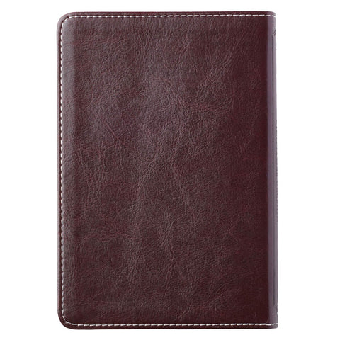 Burgundy and Pink  Faux Leather Compact King James Version Bible