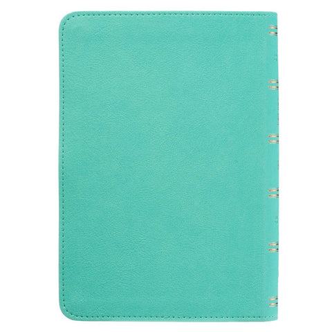 Robin’s-egg Blue Faux Leather Large Print Compact King James Version Bible