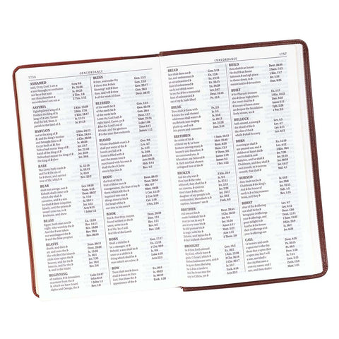 Two-tone Brown Faux Leather Giant Print Standard-size King James Version Bible