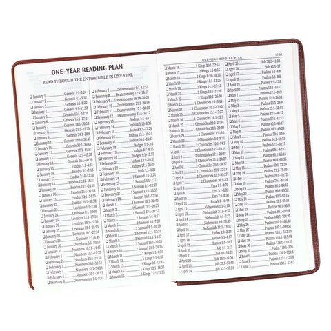 Two-tone Brown Faux Leather Giant Print Standard-size King James Version Bible