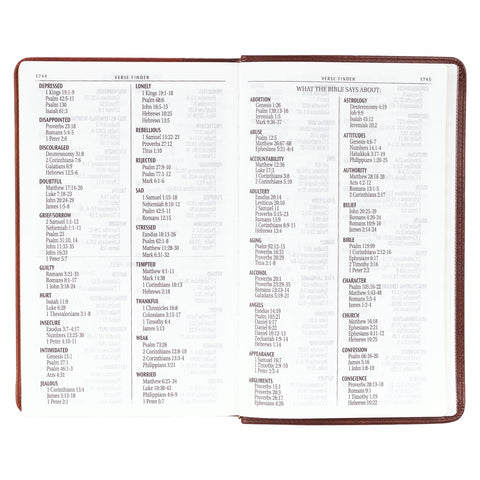 Two-tone Brown Faux Leather Giant Print Standard-size King James Version Bible
