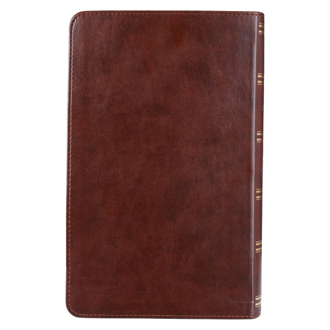 Two-tone Brown Faux Leather Giant Print Standard-size King James Version Bible