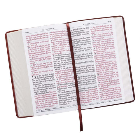 Two-tone Brown Faux Leather Giant Print Standard-size King James Version Bible