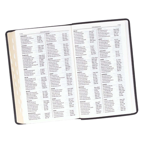 Two-tone Black Faux Leather Giant Print Standard-size King James Version Bible with Thumb Index