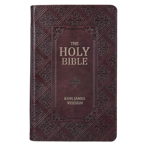 Dark Brown Faux Leather Giant Print Standard-size King James Version Bible with Thumb Index