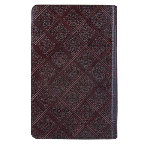 Dark Brown Faux Leather Giant Print Standard-size King James Version Bible with Thumb Index
