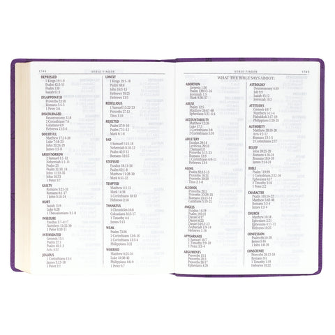 Purple Faux Leather Super Giant Print King James Version Bible