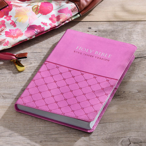 Pink Faux Leather King James Version Gift Edition Bible