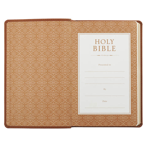 Saddle Tan Faux Leather Gift Edition King James Version Bible
