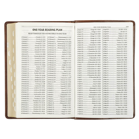 Medium Brown King James Version Deluxe Gift Bible with Thumb Index