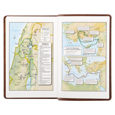 Medium Brown King James Version Deluxe Gift Bible with Thumb Index