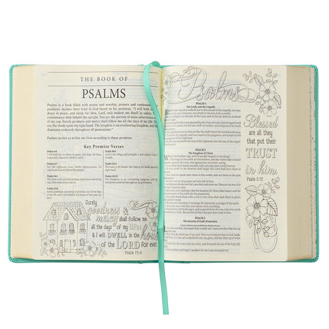 Teal Faux Leather Hardcover KJV My Promise Bible