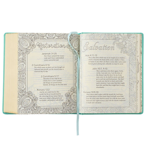 Teal Faux Leather Hardcover KJV My Promise Bible