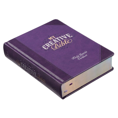 Purple Faux Leather Hardcover KJV My Creative Bible