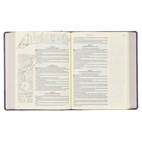 Purple Faux Leather Hardcover KJV My Creative Bible