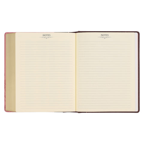 Brown and Pink Faux Leather Hardcover Note-taking Bible