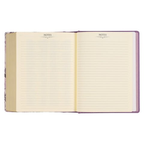 Purple Floral Faux Leather Hardcover Note-taking Bible