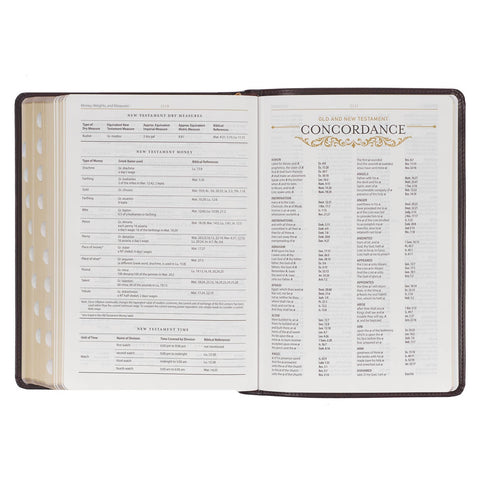 Burgundy Faux Leather King James Version Study Bible with Thumb Index