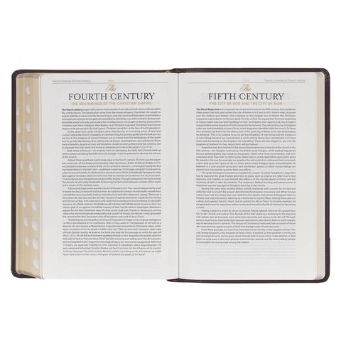 Burgundy Faux Leather King James Version Study Bible with Thumb Index