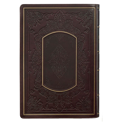 Burgundy Faux Leather King James Version Study Bible with Thumb Index