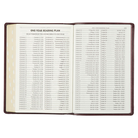 Burgundy Faux Leather Large Print Thinline King James Version Bible with Thumb Index