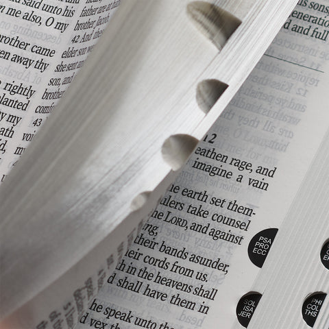 Black and Gray Two-tone Faux Leather Giant Print Standard-size Bible with Thumb Index